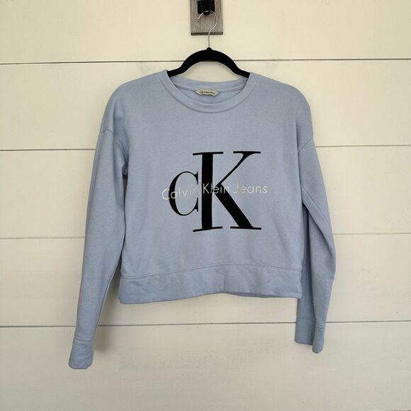 Calvin Klein Women’s Logo Cropped Sweatshirt - Picture 1 of 6